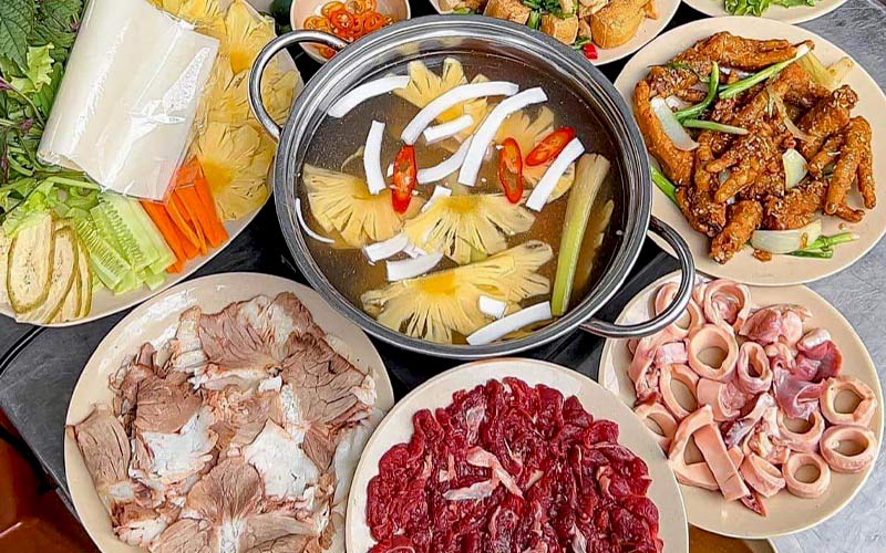 Lẩu bò nhúng dấm